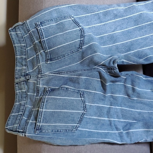 pacsun jeans women’s size 27 blue white Mom jean vertical stripes - Picture 11 of 16